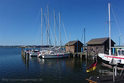 Hafen in Gager auf der Halbinsel Mönchgut